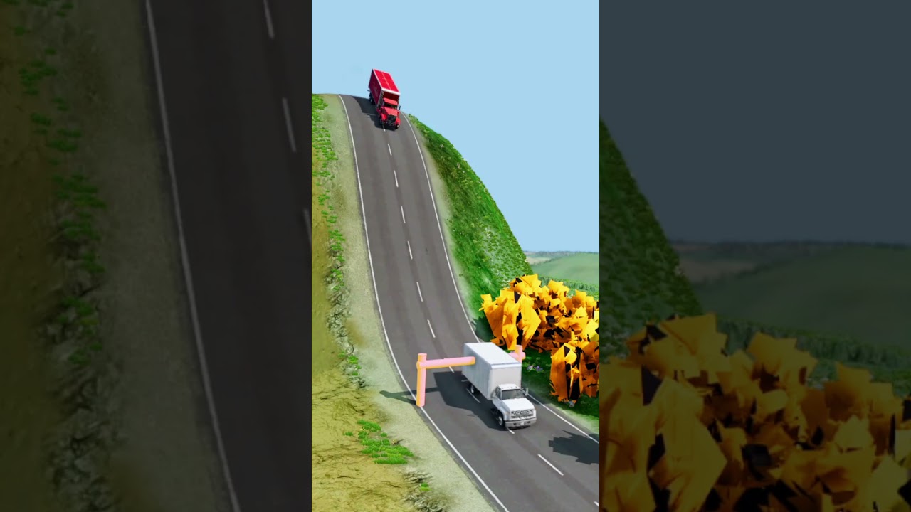 Pipe Trap VS Cars BeamNG Drive #shorts #beamngdrive #bus