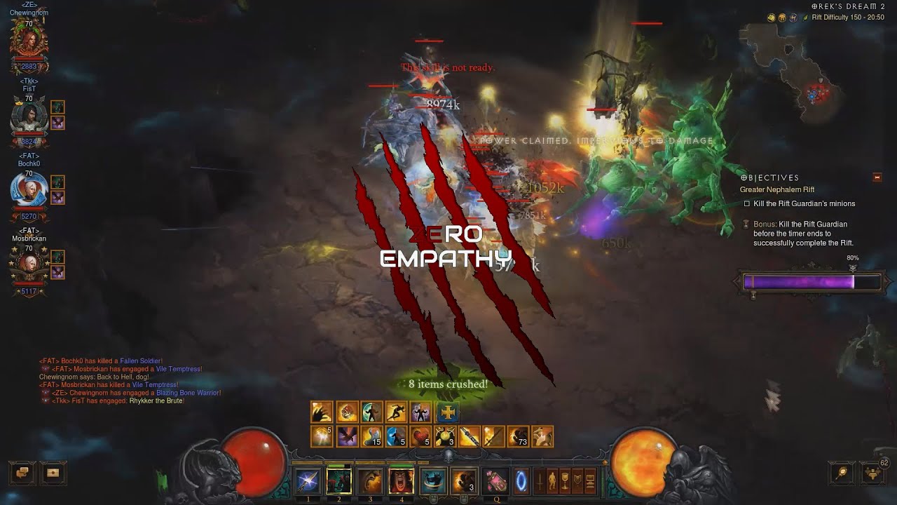 [Diablo 3] Season 34 GR150 4man World #3 [1:28]