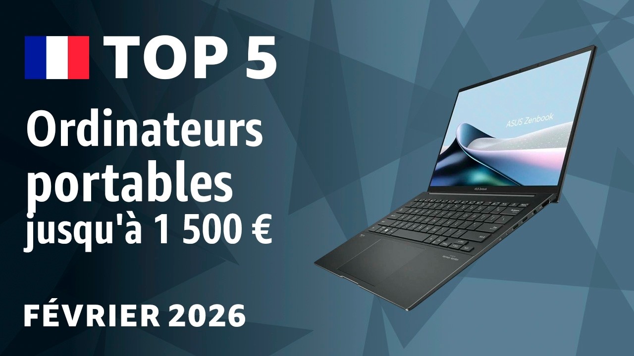 TOP—5. Meilleurs ordinateurs portables jusqu'à 1 500 €. Test et comparaison février 2026