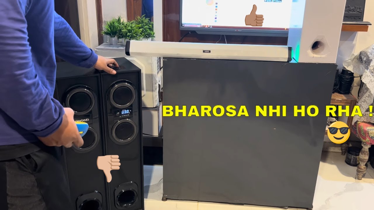 Flowbeats Heera 4 Mini Pro Tower Speaker VS GOVO GOSURROUND 900 200W soundbar ⚡️Soundtest And Review