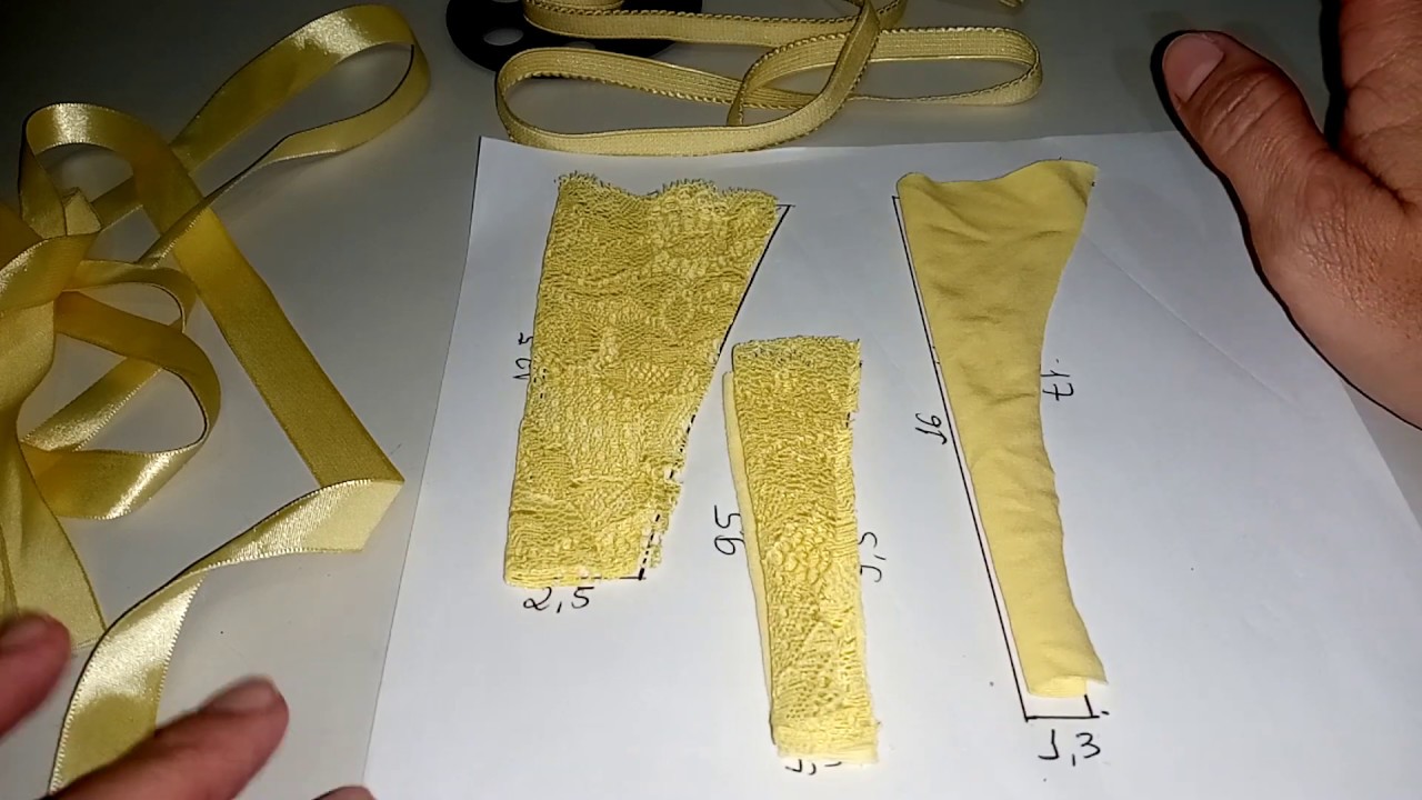 Faça uma calcinha fio com fitas em apenas uma maquina ZigZag (MoldeGrátis!!) 