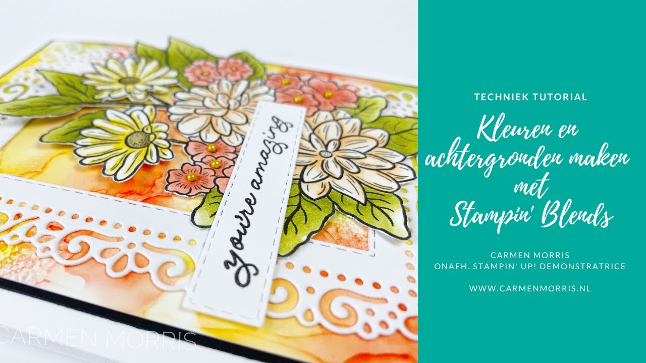 Kleuren en achtergronden maken met Stampin' Blends