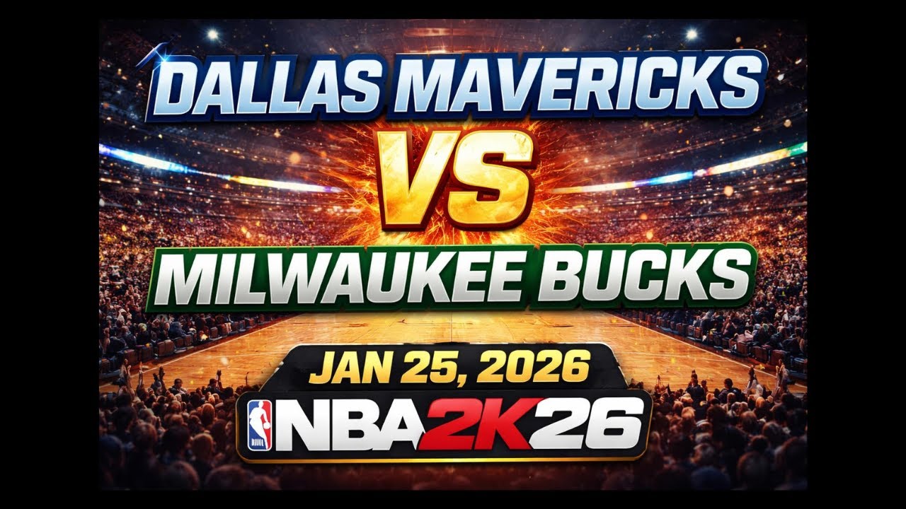 Dallas Mavericks vs Milwaukee Bucks NBA 2K26 Simulation