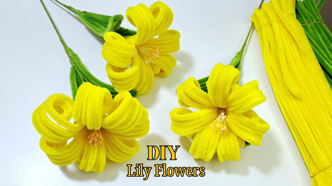 How to Make a Lily Flower with Pipe Cleaners