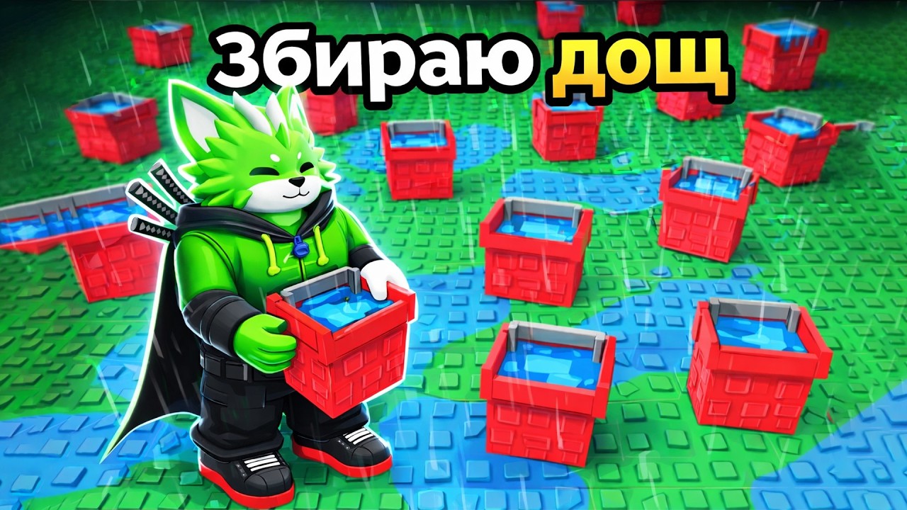 НАЙДУРНІШИЙ РЕЖИМ! Я ЗБИРАЮ ДОЩ... Роблокс УКРАЇНСЬКОЮ!