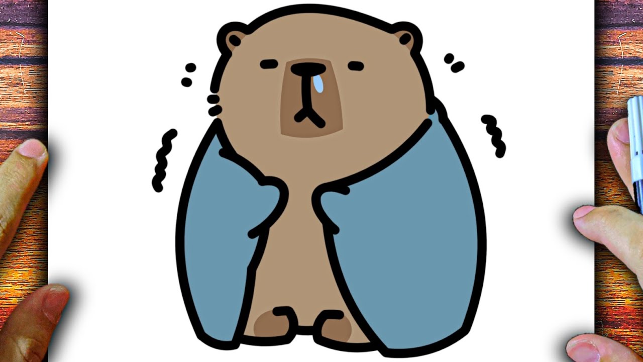 CÓMO DIBUJAR UN CAPIBARA RESFRIADO