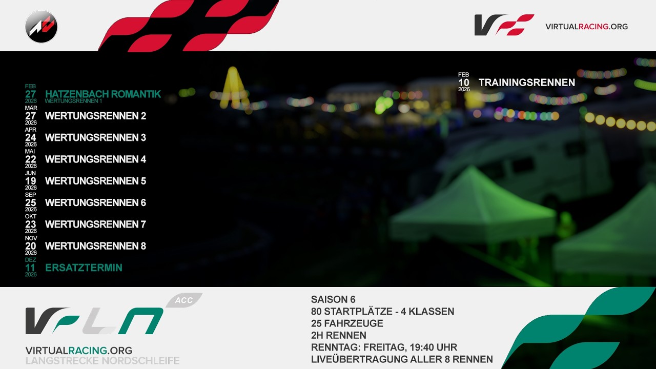 ACC | VRLN - Saison 7 | 1. Wertungsrennen