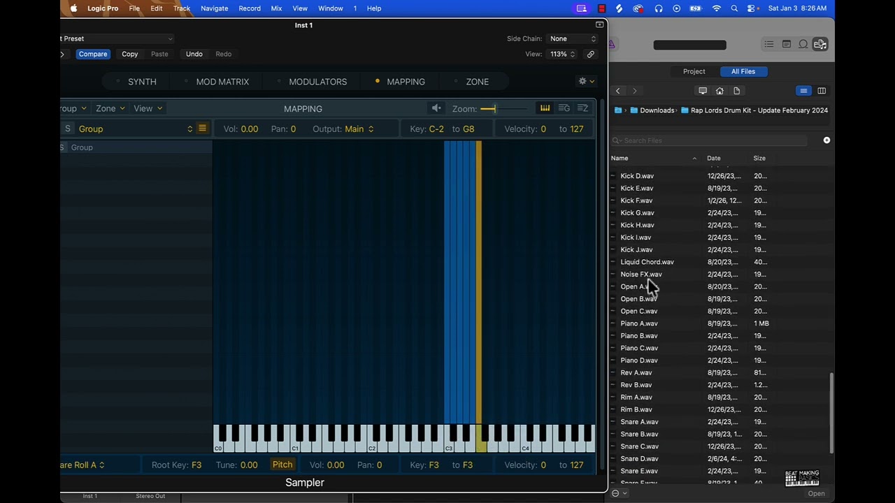 Использование мультисэмплера в Logic Pro 11 — расширенные советы | Основы создания битов