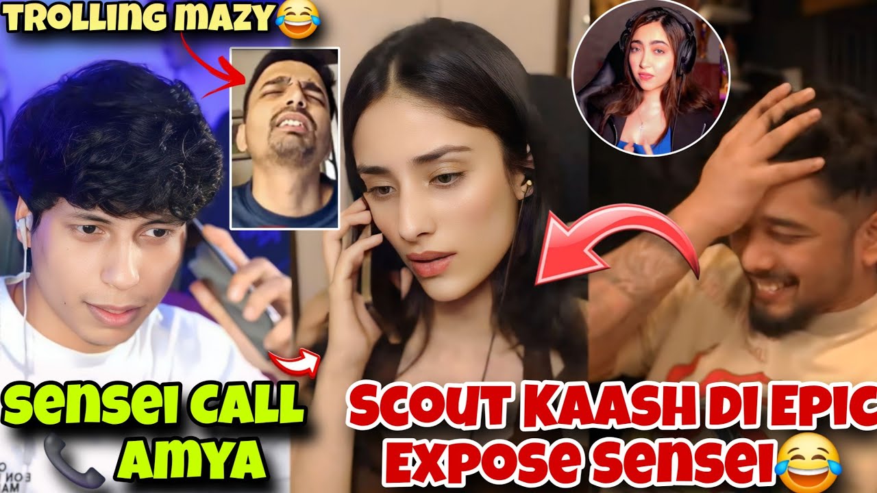 Sensei Call Amya Scout Kaashvi Di Epic Exposed Sensei😂Sensei Trolling Mazy😂