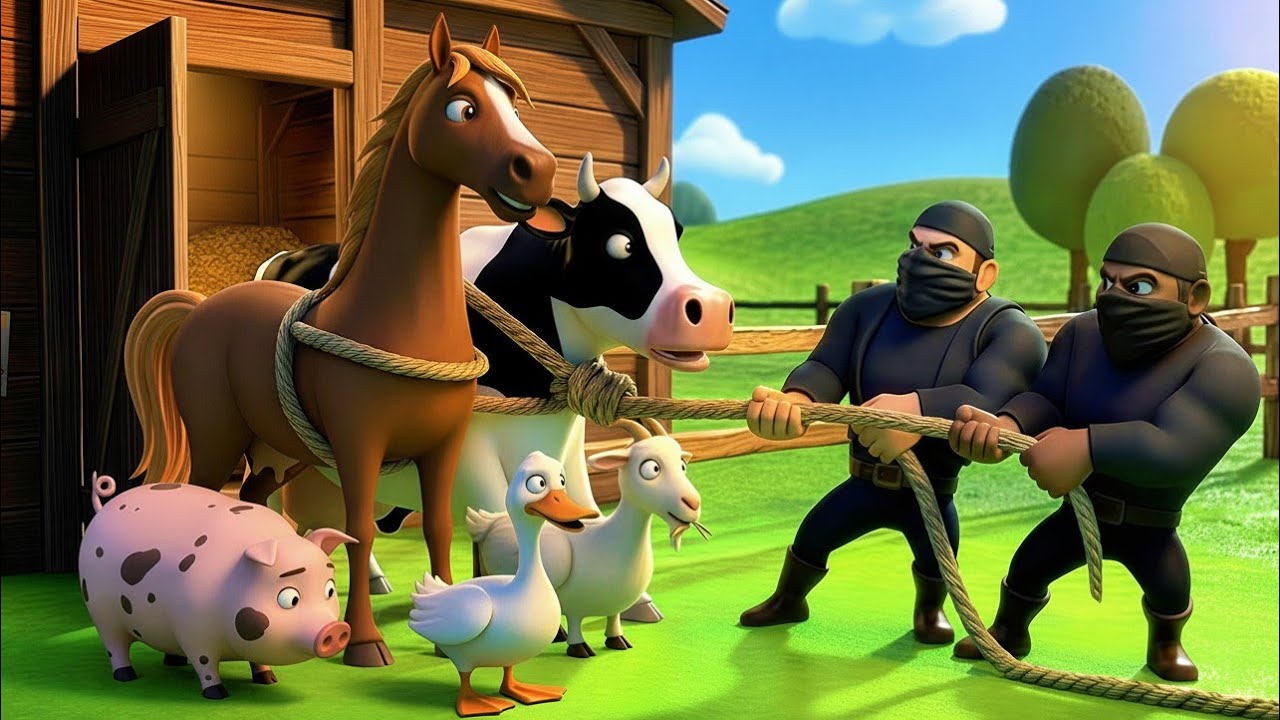 Thief Steals All Animals from Old MacDonald’s Farm! 😱🐄🐎 | Police Rescue Story for Kids