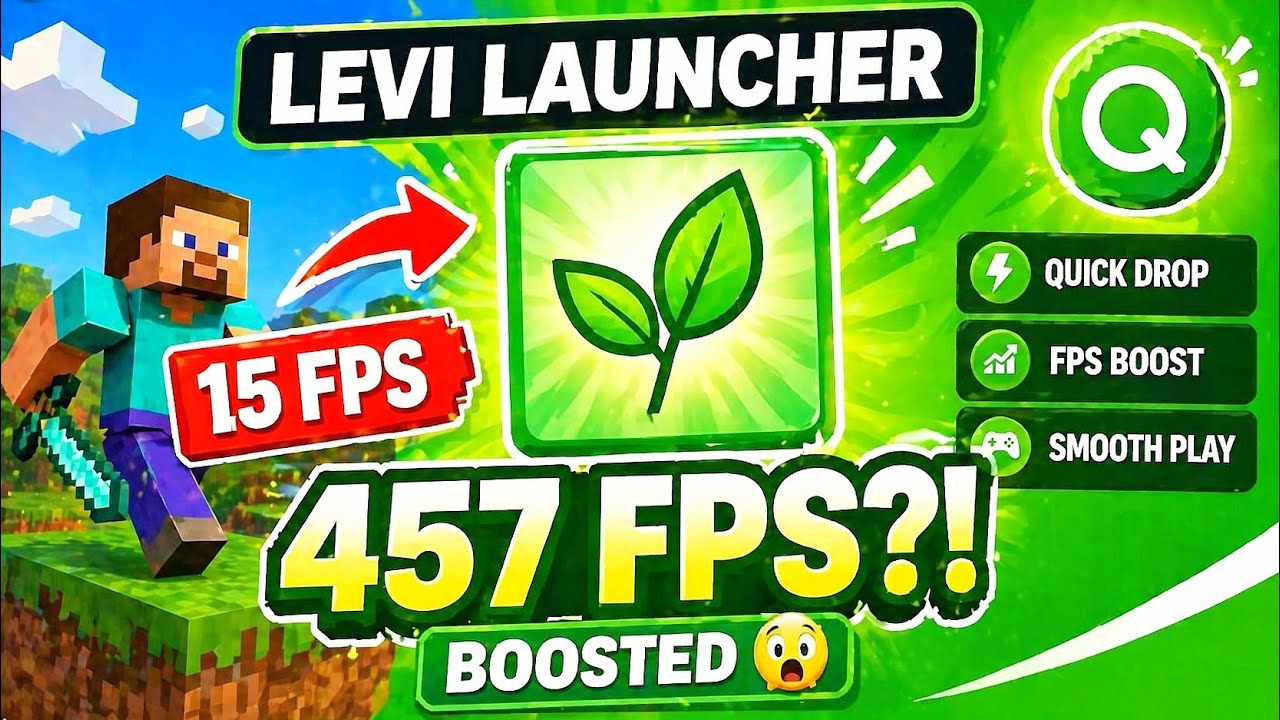 ☘️Levi Launcher - BedrockTools For MCPE 🔥 696+ FPS Boost (100% Working) | How To Fix Lag In | How