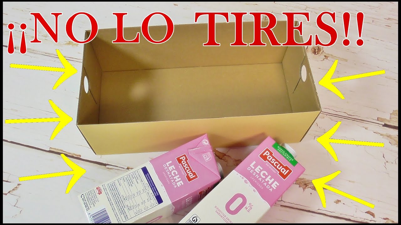 COMO HACER UNA CAJONERA RECICLANDO UNA CAJA DE ZAPATOS Y BRIKS DE LECHE