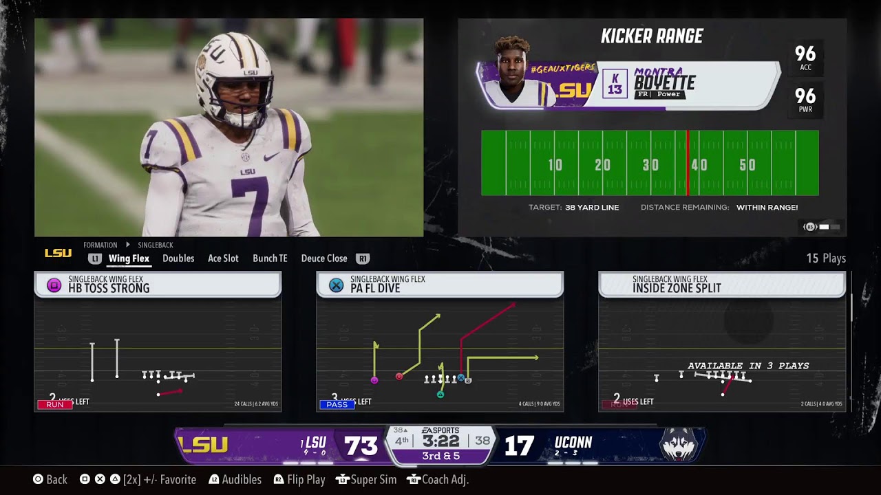 KTTN: #1 LSU [4-0] vs. UConn [2-3]