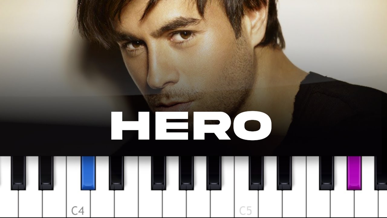 Enrique Iglesias - Hero (piano tutorial)