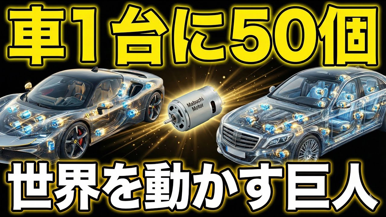 【日本が最強】フェラーリも軽自動車も、この部品がないと動かない。世界中の自動車メーカーがひれ伏す「100円モーター」の正体、マブチモーターの奇跡