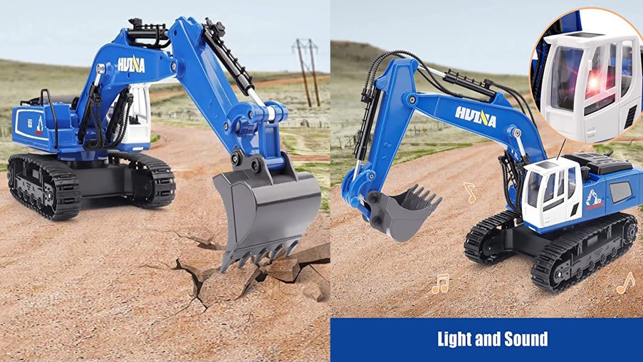 Remote Control Excavator Toys for Boys - PREBOX Rc Excavators Metal Shovel - Construction Toy 2023