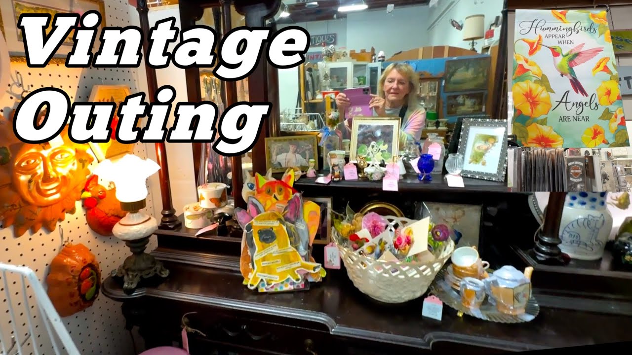 Shopping Vintage Consignment Store for Housewares Kitchen, Hummingbird Stuff Jewelry Garden Supplies