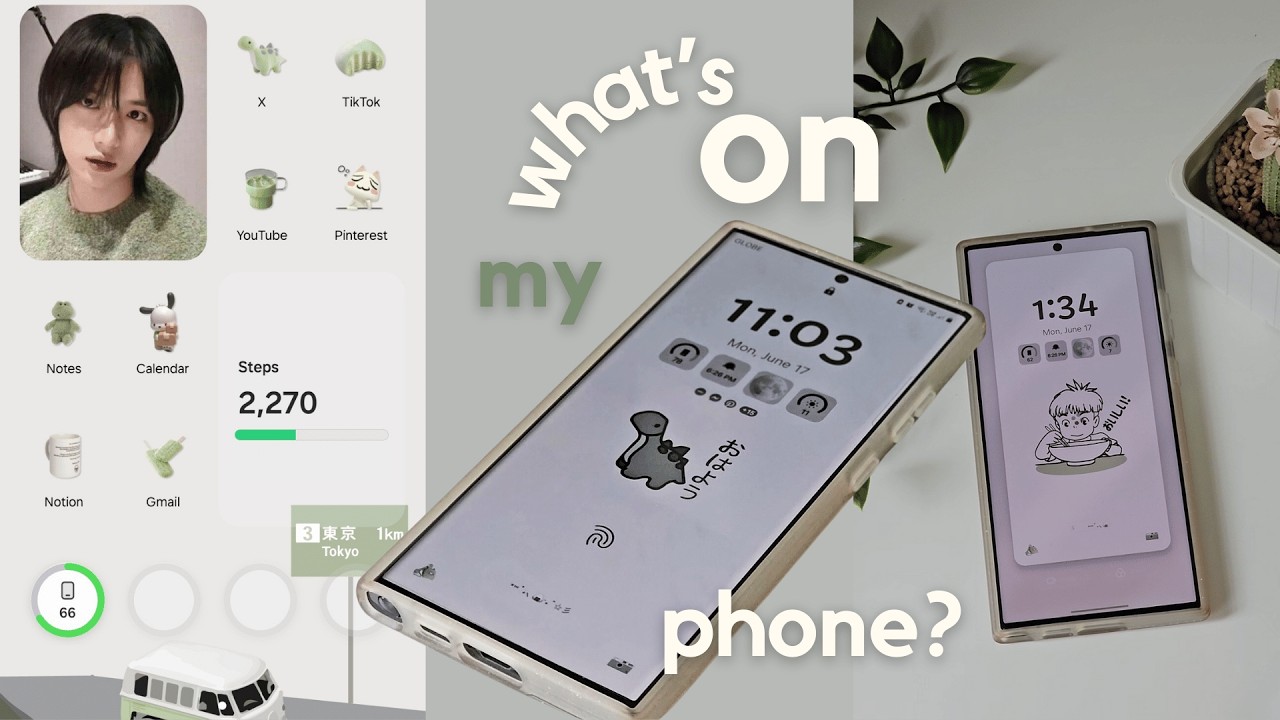 what's on my phone?? 🎧 2024, new wallpapers, one ui 6.1, android 14, widgets, apps