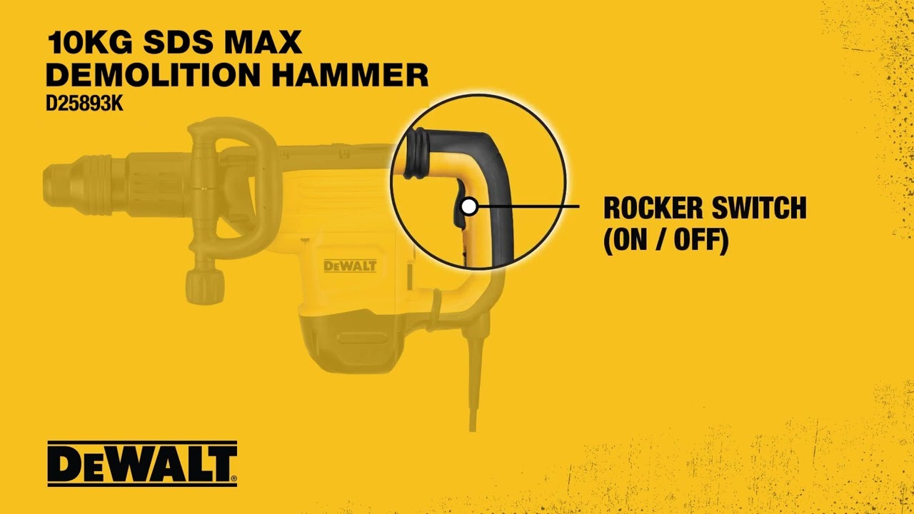 DEWALT D25893K SDS MAX 10KG DEMOLITION HAMMER