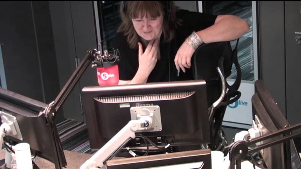 Shelagh Fogarty screams at a mouse in the studio