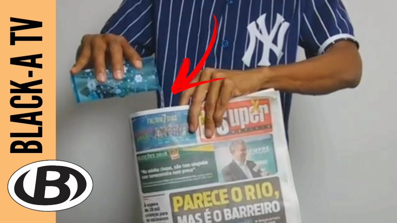 MAGICAS REVELADAS | Truque  da água que some dentro do jornal - BLACK-A TV