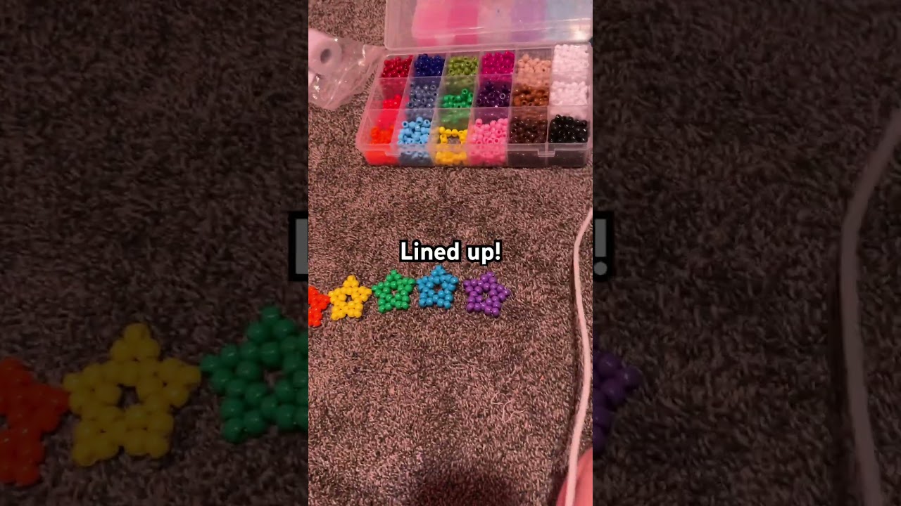 Make a Kandi star belt chain w/ me! #kandi #scene #creative #star