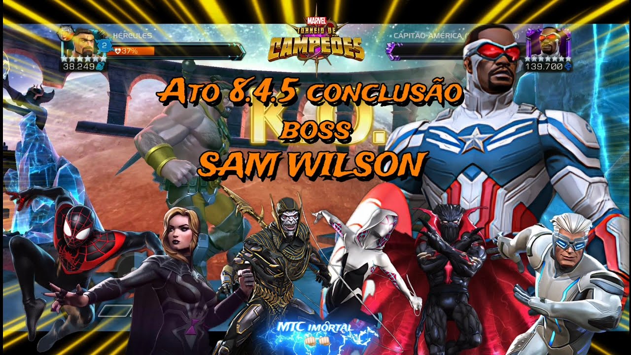 @mtcimortal ATO 8.4 5 conclusão/boss SAM WILSON | Marvel torneio de campeões | Mtc | Mcoc.