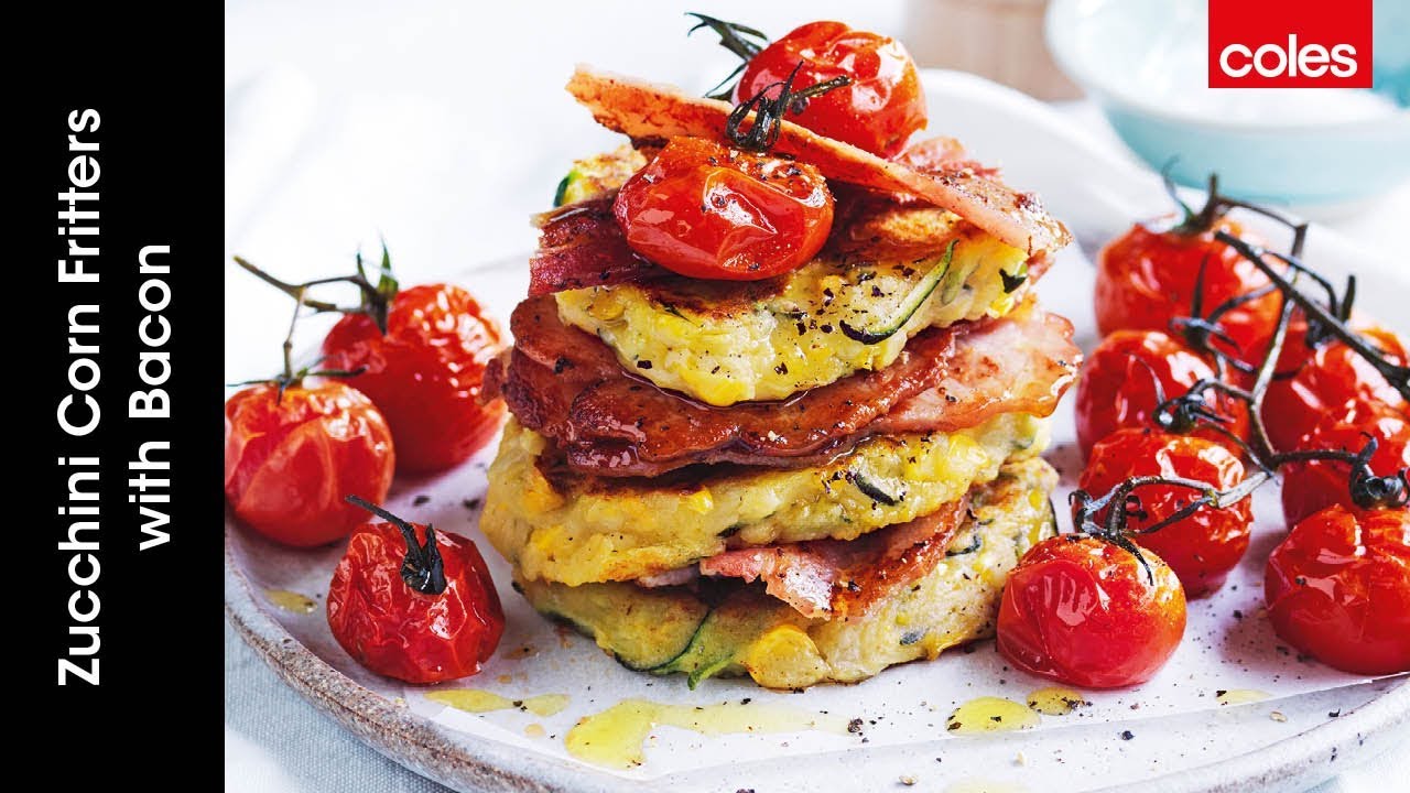 Zucchini Corn Fritters with Bacon