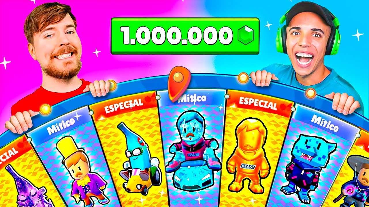 GASTE 9.999 DOLARES en la RULETA EXCLUSIVA de MRBEAST...🤑 STUMBLE GUYS