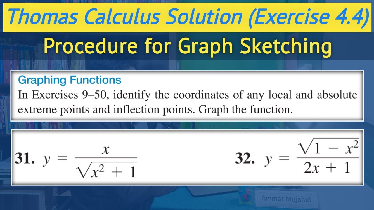 Thomas calculus solution exercise 4.4 Q31 and Q32 | Procedure for Graphing Functions || Lec 59