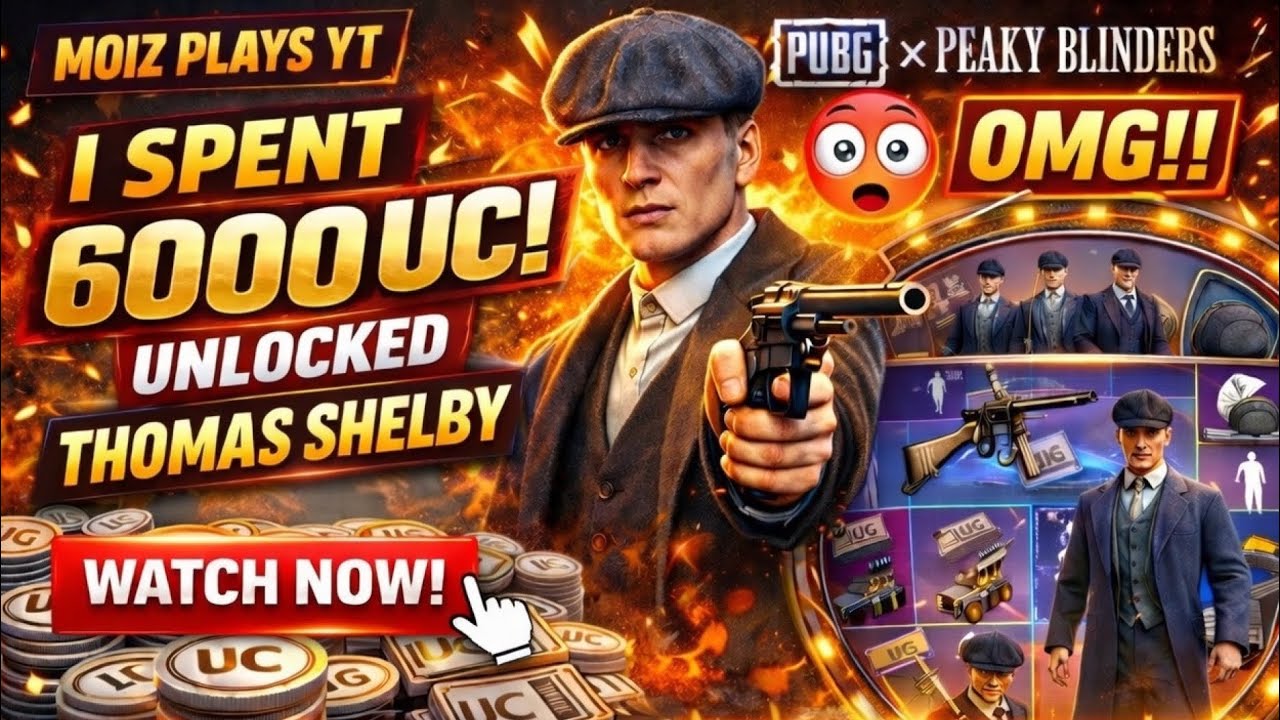 👉 I SPENT 6000 UC 😱 | UNLOCKING THOMAS SHELBY – PUBG LUCKY SPIN |Moiz Plays YT