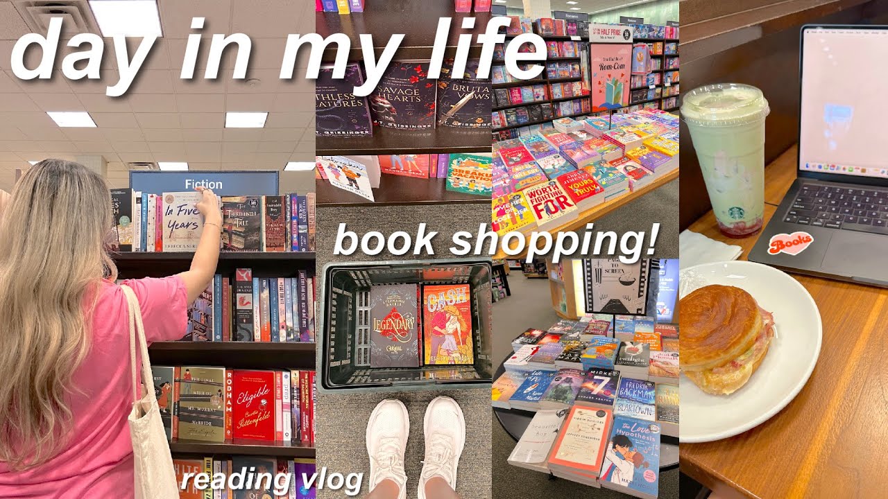 Bookstore Vlog📚🌷spend the day book shopping at Barnes&Noble,shopping, reading vlog, day in my life✨
