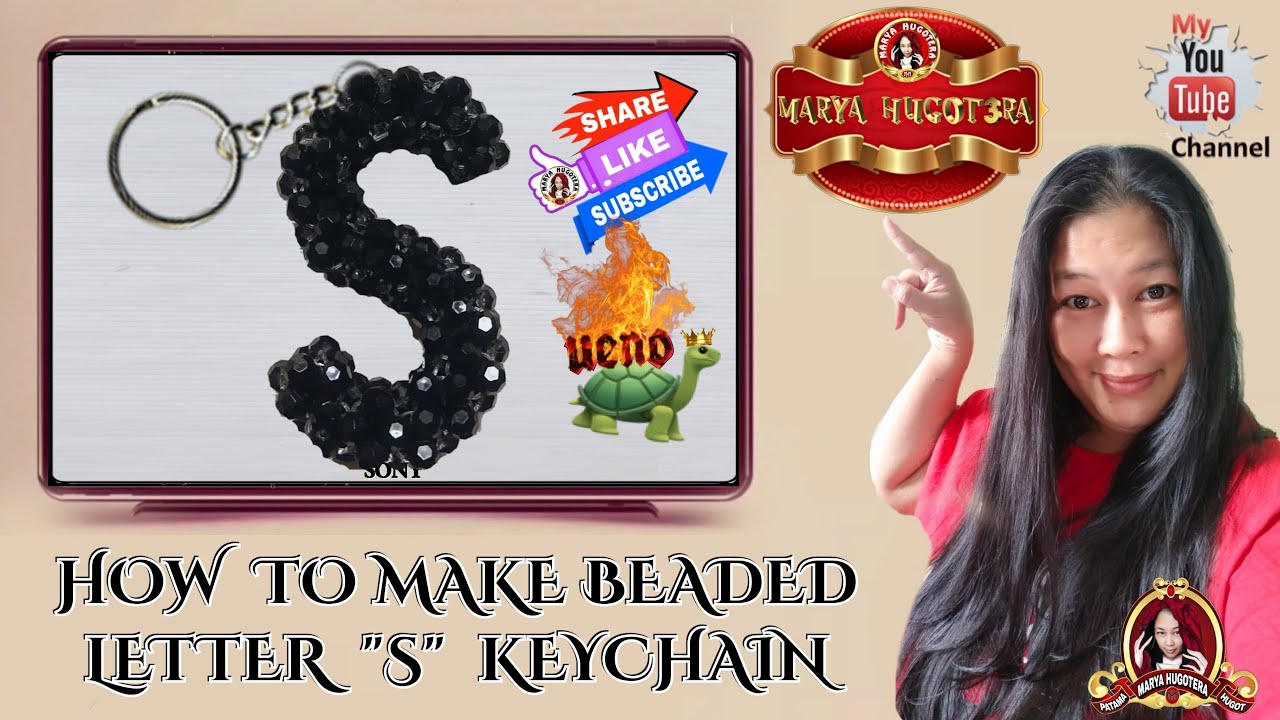 How to make Beaded Letter S Keychain