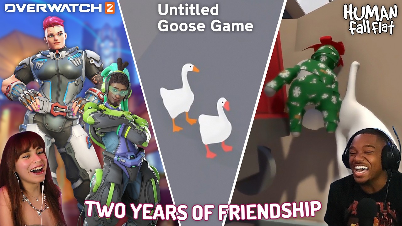 Celebrating TWO YEARS of Friendship! | Untitled Goose Game, Human Fall Flat, Overwatch 2
