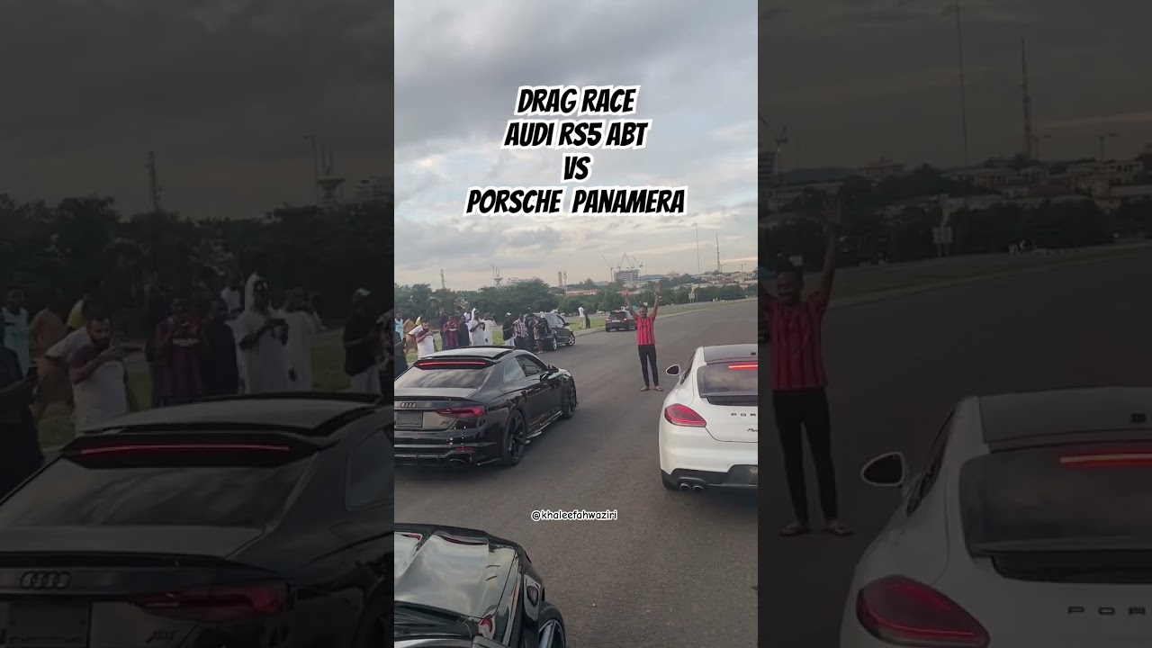 DRAG RACE Audi RS5 ABT vs Porsche Panamera #shorts #explore #fyp #khaleefahwaziri #cars #dragrace