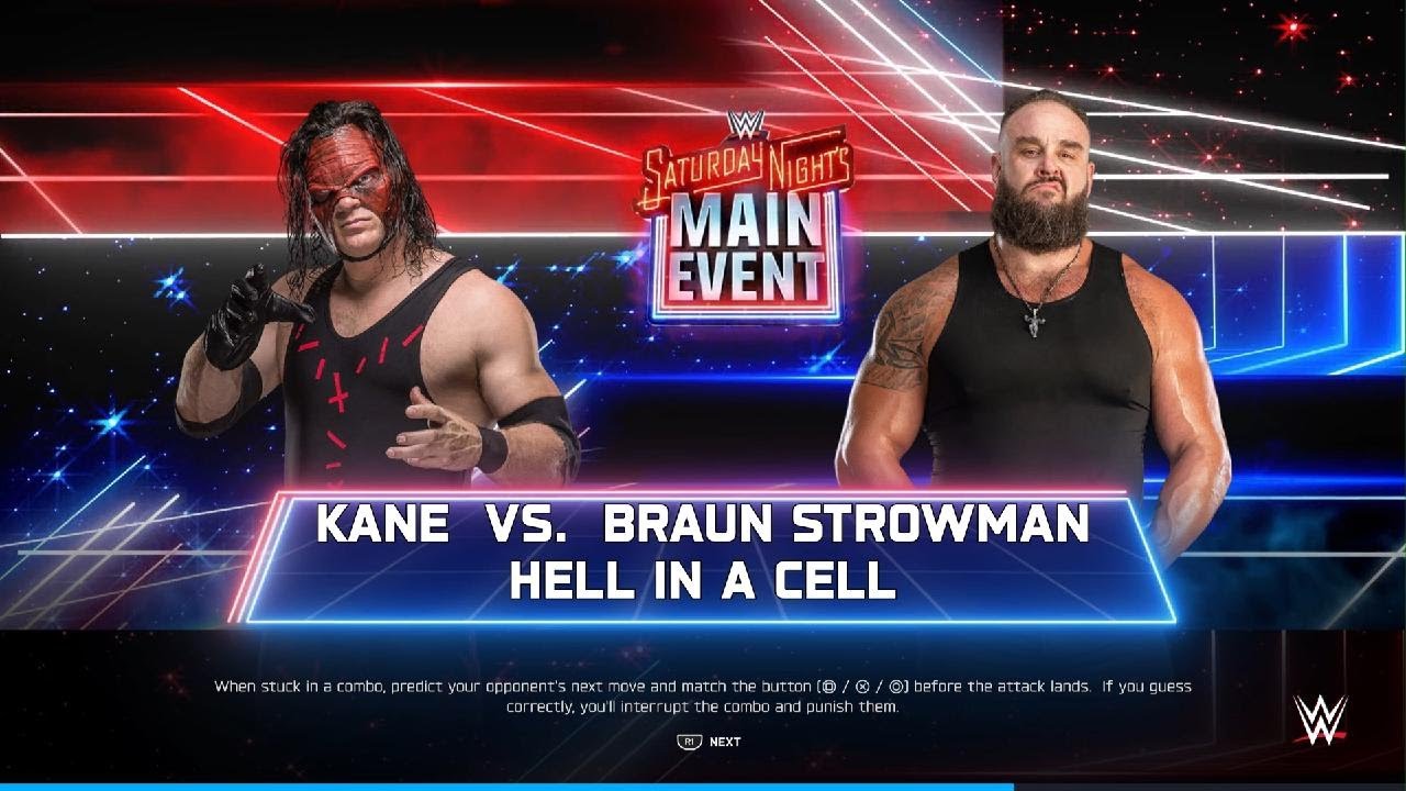 WWE 2K25 Kane VS Braun strowman Hell in a Cell match
