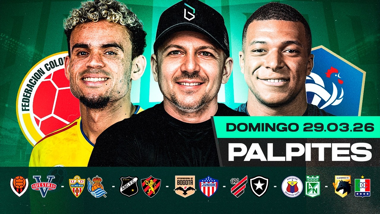 PALPITES DE FUTEBOL PARA O DIA 29 03 2026 (DOMINGO) | Boleiros Tips