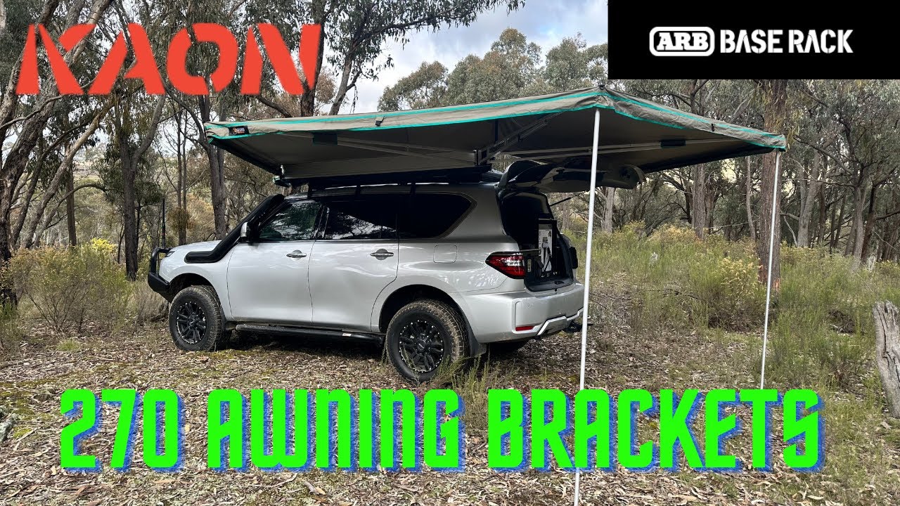 KAON 270 DEGREE AWNING MOUNTS FOR ARB BASE RACK - Y62 PATROL