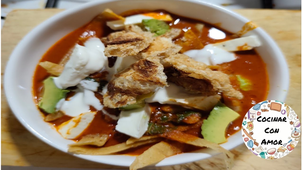 COMO HACER SOPA DE TORTILLA