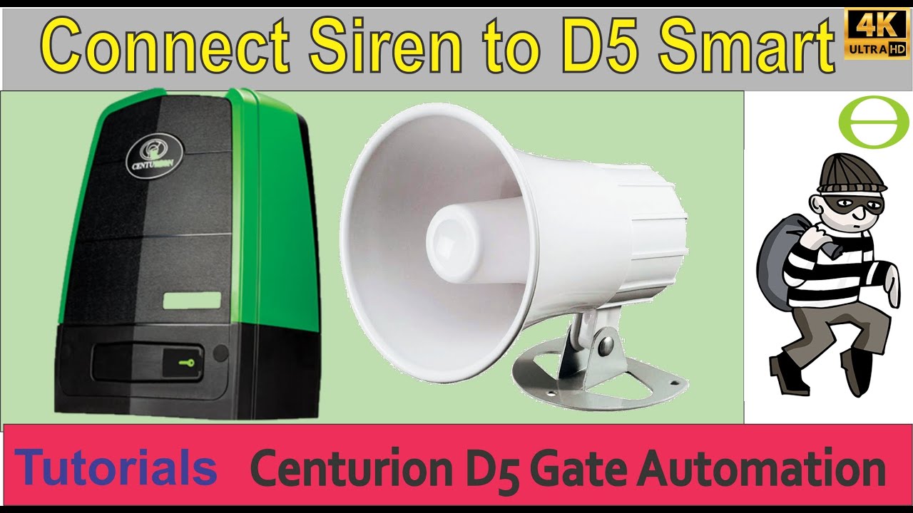 How to connect a siren to your Centurion D5 Smart gate motor and configure IRB and tamper alarms