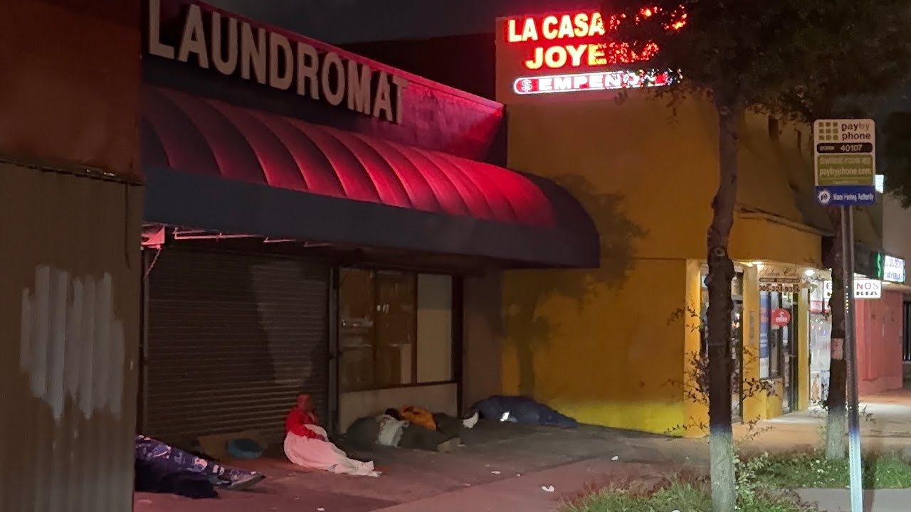 Miami Streets At Night Massive Homeless Crisis 2025