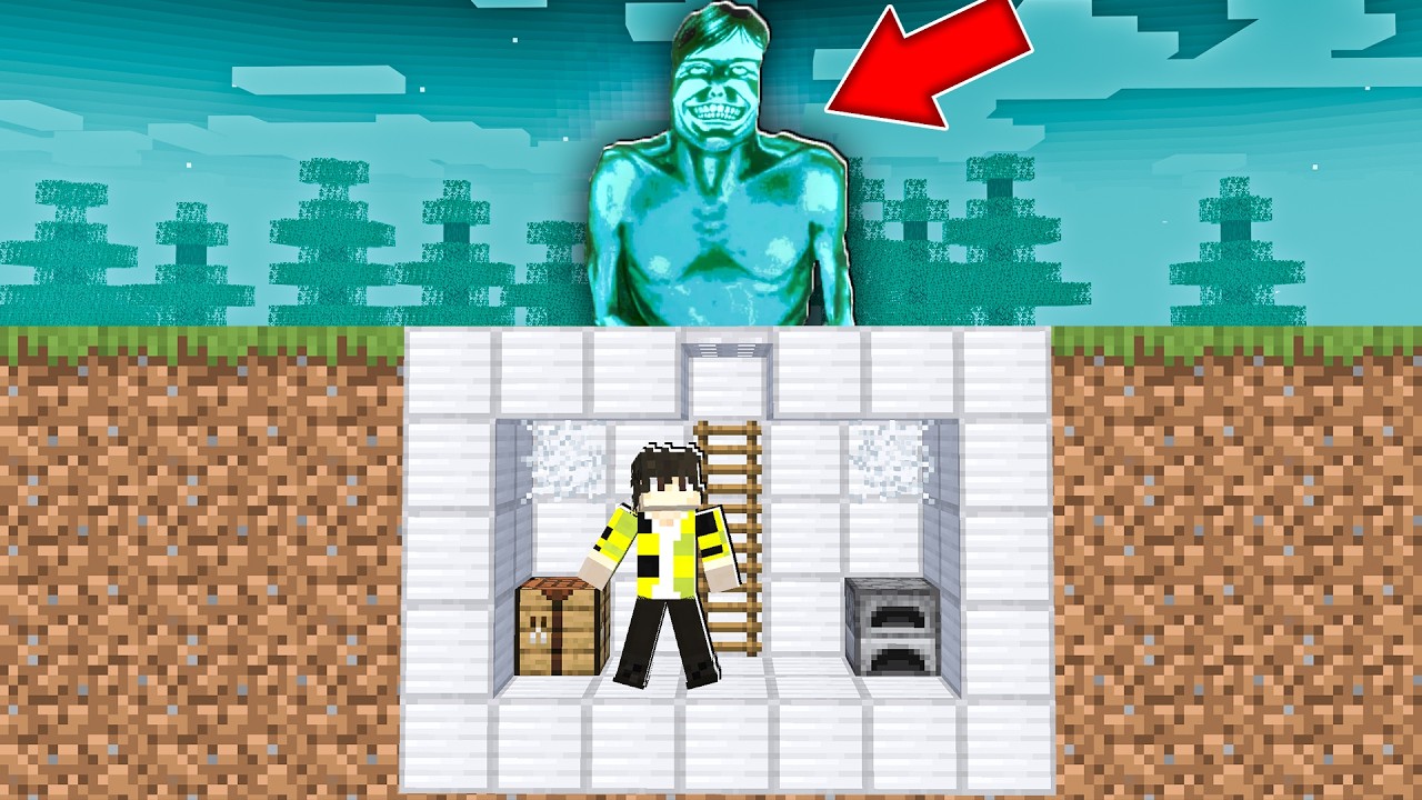 ПЕРЕЖИЛ НОЧЬ В ЗАБРОШЕННОМ БУНКЕРЕ С ГОСТЕМ ИЗ IM NOT A HUMAN В МАЙНКРАФТ !GUEST MINECRAFT