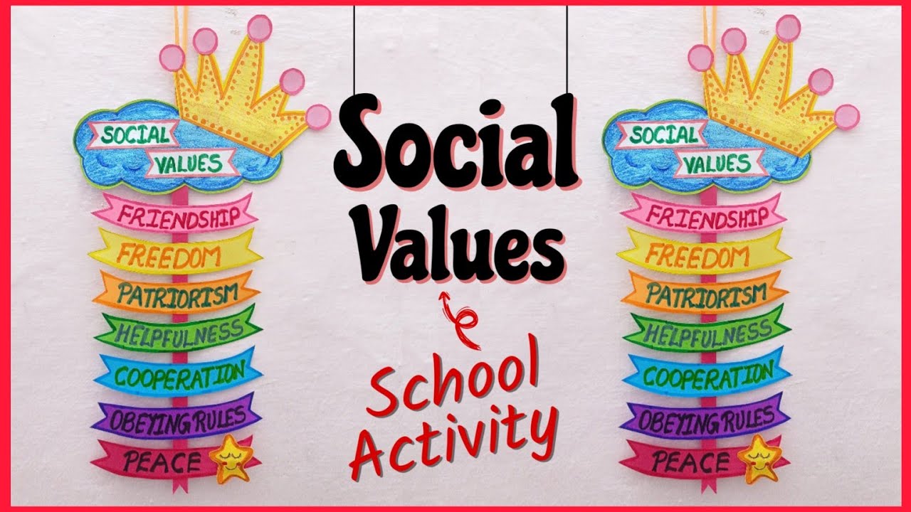 SOCIAL VALUES//TLM Moral values//Wall Hanging//Moral Education TLM//Teaching learning method