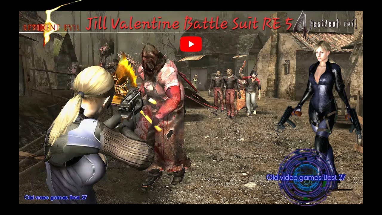 Jill Valentine Battle Suit Resident Evil 5 - Mod Resident Evil 4 - Gameplay -