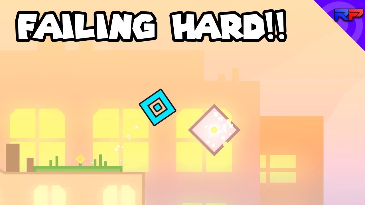 FAILING SO BAD!! Geometry Dash- RebusPlays