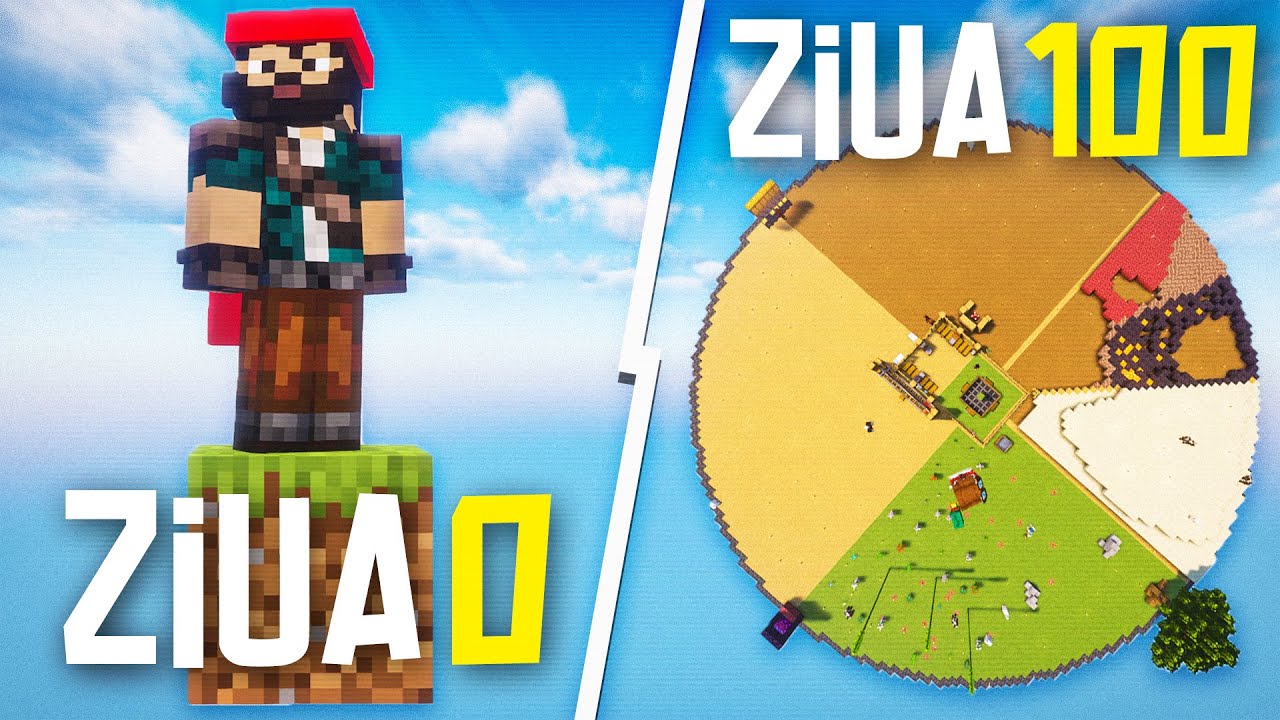 100 de Zile pe Minecraft One Block Hardcore!