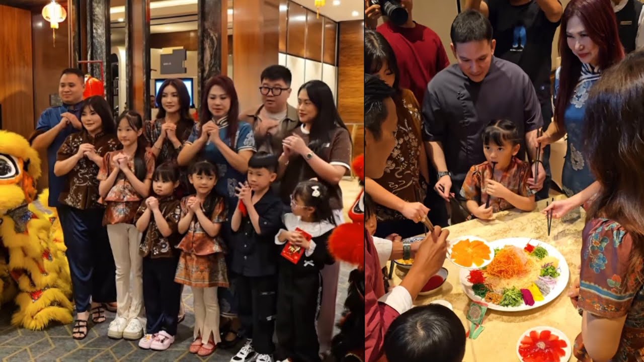 Keseruan dinner acara menyambut tahun baru imlek bersama naynay family 😍🥰