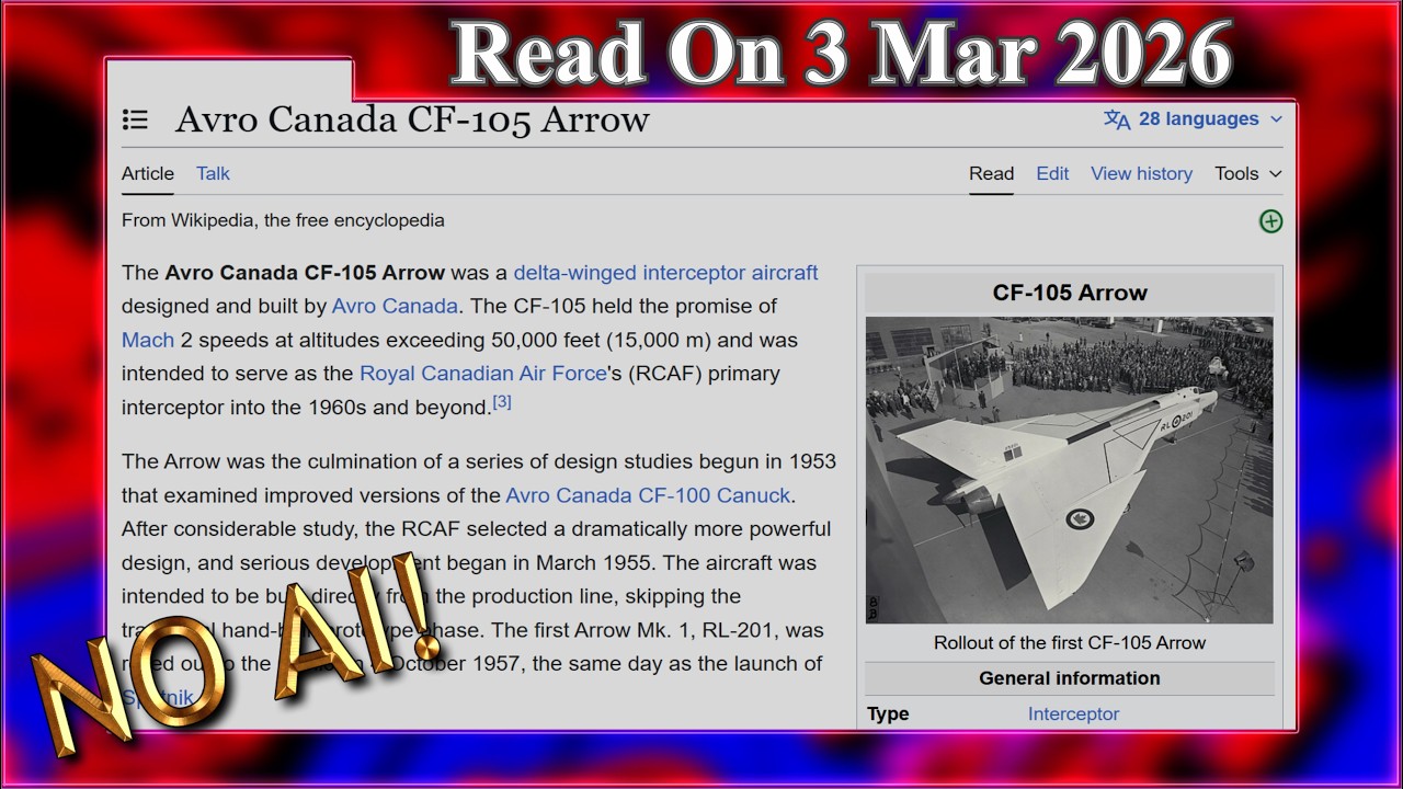 Avro Canada CF-105 Arrow (без системы искусственного интеллекта) - 3 марта 2026 г.
