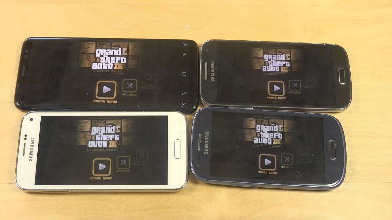 GTA 3 Samsung Galaxy S8 vs  S5 Mini vs  S4 Mini vs  S3 Mini Gameplay Review!