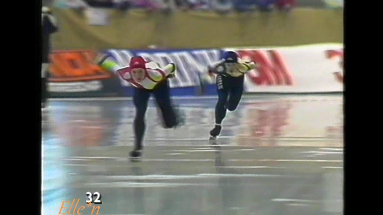World Championships Allround Heerenveen 1992 - 3000 m Niemann - Hashimoto